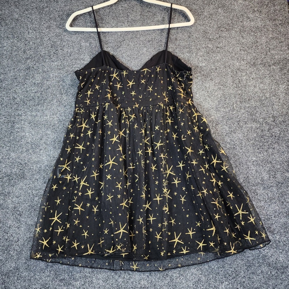Celestial Fairycore Coquette Princess Whimsigoth Star Mesh Party Dress XL 12 - Picture 5 of 11